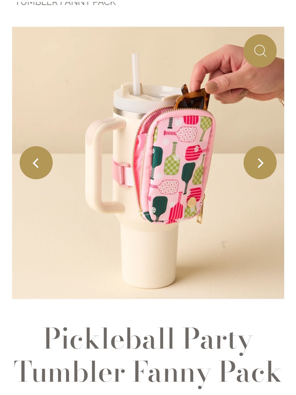 NWT the darling effect pickleball Stanley tumbler Fanny pack